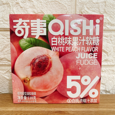 KẸO DẺO HƯƠNG ĐÀO TRẮNG QISHI 110G