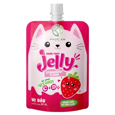 THẠCH UỐNG TRÁI CÂY JELLY PHÚC AN VỊ DÂU 80ML 